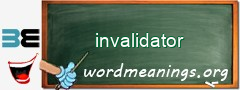 WordMeaning blackboard for invalidator